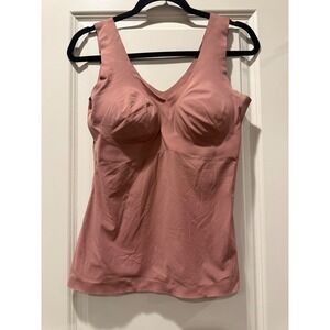 Knix LuxeLift Tank V-Neck Seamless Wireless Support Camisole Mauve Pink Size L+